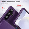 For Samsung Galaxy A55 5G Horizontal Flip Card Bag Holder Leather Phone Case(Purple)