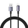 USAMS US-SJ667 USB To 8 Pin 2.4A Fast Charge Data Cable, Length: 1.2m(Black)