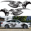 2 PCS/Set D-489 Fire-breathing Dragon Pattern Car Modified Decorative Sticker(Blue)