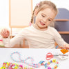 Beaded Educational Toys DIY Jewelry Material Set For Children 24 Grids Ice Pink World+M Package