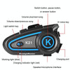 KUQIBAO Motorcycle Helmet Long-lasting Waterproof Bluetooth Headset with Light(Soft Microphone)