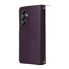 For Samsung Galaxy A26 Nine-card Slots Zipper Wallet Bag Leather Phone Case(Dark Purple)