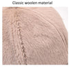 Women Autumn and Winter Thickened Rabbit Fur Plush Baseball Cap Curved Brim Warm Cap, Size: Adjustable(White)
