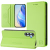 For Samsung Galaxy M35 5G RC01 Dual-Folded Magnetic Suction RFID Leather Phone Case(Grass Green)
