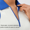 Lapel One-piece Tennis Skirt Quick-drying Breathable Waisted Sports Dress, Size: M(White Blue)