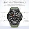 SMAEL 1545D Chronograph Calendar Alarm Clock Night Light Waterproof Watch Outdoor Men Watch(Black)