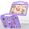 For Samsung Galaxy Tab A9+ X216B Handle Kickstand Children EVA Shockproof Tablet Case(Light Purple)