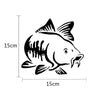 20 PCS Carp Fish Shape Window Car Sticker Reflective Car Styling Decoration(Black)