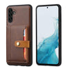 For Samsung Galaxy S25+ 5G Calfskin Card Slot TPU Hybrid PU Phone Case(Brown)