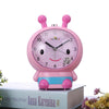 Creative Home Day Cartoon Flower Bee Talking Student Alarm Clock(Pink)