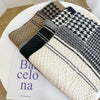 Classic Houndstooth Color Matching Scarf Women Autumn And Winter All-Match Warm Knitted Bib, Length (cm): 190cm( Black)