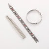 Men Detachable Titanium Steel Magnetic Therapy Bracelet Jewelry(Silver)