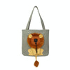 Lion Canvas Expandable Pet Carrier Bag, Small, Dark Grey