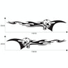 2 PCS/Set D-964 Skull Flame Pattern Car Modified Decorative Sticker(Black)