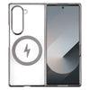 For Samsung Galaxy Z Fold6 6D Glossy Electroplated PC MagSafe Phone Case(Meteorite Black)