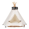 White Pet Tent with Cushion, Small 40x40x50cm, Cats & Small Dogs