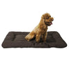 Foldable Dog Bed, Waterproof Camping Pet Mat (Brown)