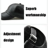 Outdoor Leisure Baseball Hat PU Leather Warm Peaked Cap, Size:Free Size(Black)