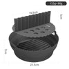 Round 2 Layer Air Fryer Silicone Basket Reusable Foldabl Air Fryer Mold Liner Tray(Pink)