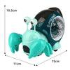Crawling Hermit Crab Educational Electrical Toys Universal Music Light Projection Cartoon Children Toys(Orange)