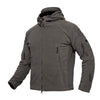 Fleece Warm Men Thermal Breathable Hooded Coat, Size:M (Gray)