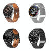 HD2 1.32 Inch Heart Rate Detection Smart Watch(Black + Leather)