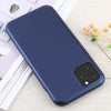 For iPhone 11 Pro Max Shockproof PC Full Coverage Protective Case with Tempered Glass Film(Blue)