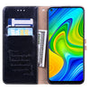 For Xiaomi Redmi Note 9 Business Style Oil Wax Texture Horizontal Flip Leather Case with Holder & Card Slots & Wallet(Black)