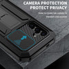 For Samsung Galaxy S25 5G R-JUST Sliding Camera Life Waterproof Holder Phone Case(Black)