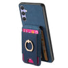 For Samsung Galaxy Note20 Retro Splitable Magnetic Stand Card Bag Leather Phone Case(Blue)