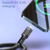 YESIDO CA107 1.2m 2.4A USB-C / Type-C to 8 Pin OD0.6 Charging Data Cable(Black+Blue)
