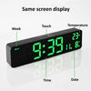 6625D LED Digital Alarm Clock Luminous Desktop Timer Temperature Display Alarm Clock( Black Shell White Light)