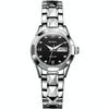 JIN SHI DUN 8813 Fashion Waterproof Luminous Automatic Mechanical Watch, Style:Women(Silver Black)