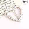 2pcs Silk Scarf Corner Clasp Ring Shirt Hem Cinching Fixed Clothing Accessories, Model: Silver Heart