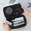 Rhombus Waterproof Cosmetic Bag Toiletries Storage Bag With Mirror(Black)