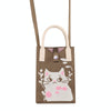 Cat Knitted Mini Crossbody Phone Bag For 6.9 inch and Below Phones(Khaki)
