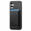 For Samsung Galaxy S25+ 5G Retro Magsafe Card Bag PU Back Cover Phone Case(Black)