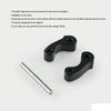 OT243 2 PCS Aluminum Alloy Window Latch Hinge Pivot for 95-04 Tacoma 00-06 Tundra Rear Quarter BL