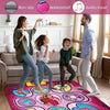 Children Music Dance Mat Electronic Music Dancing Game Pad Music Box Toys(Pink Purple)
