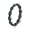 Zircon Lucky Eye Sterling Silver S925 Ring, Size: No.7(Black Gold Plated)