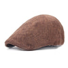 Spring/Summer Burlap Cap Retro Men Forward Beret, Size: M (56-58cm)(Brown)