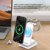 S90-3 3-in-1 Magnetic Folding Wireless Charger Phone Earphone Watch Fast Charging Stand(Black)