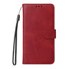 For Samsung Galaxy S24 Ultra 5G ENKAY Card Wallet Calf Texture Leather Phone Case with Screen Film(Red)