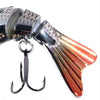 HENGJIA 10cm 24g Bionic Multi-Section Fish Bait Plastic Electroplating Fake Bait(2)