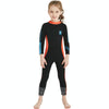 DIVE & SAIL 2.5mm Children Diving Suit One-piece Warm Snorkeling Suit Drifting Sunscreen Swimsuit, Size: S(Black Orange)