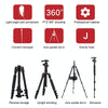 TRIOPO K2508S+B1S Adjustable Portable  Aluminum Alloy Tripod with Ball Head for SLR Camera(Red)