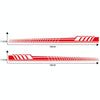 2 PCS/Set D-707 Striped Totem Pattern Car Modified Decorative Sticker(Red)