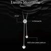 S925 Sterling Silver Sparkling Moissanous Tassel Love Necklace(MSN029)