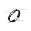 OPK PH1593 Stainless Steel Horseshoe Buckle Accessories Double Braided Leather Bracelet