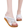 Thick-Bottomed Muffin Wedge Sandals, Shoe Size:40(White)
